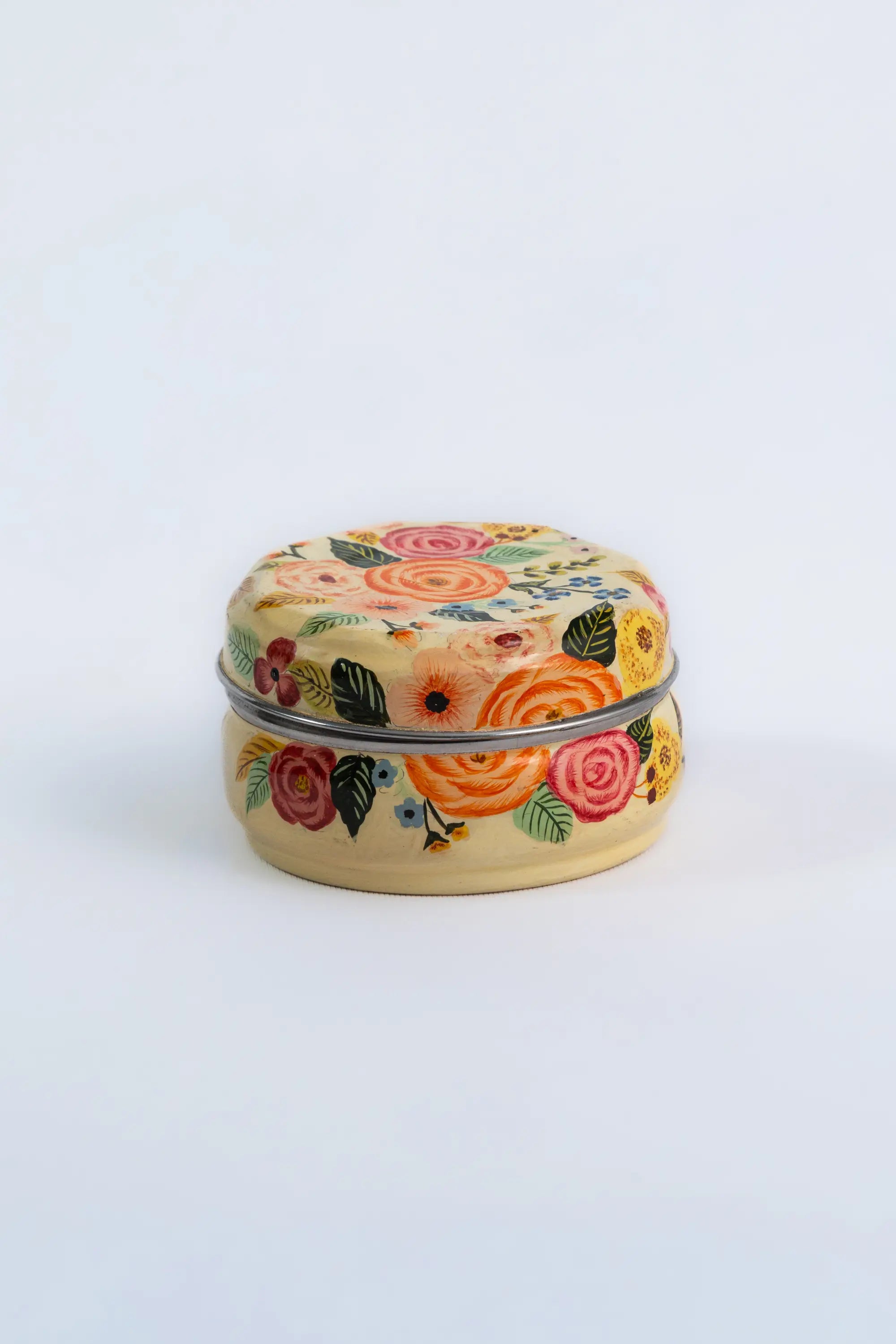 Cookie tin enamel dabba (small)